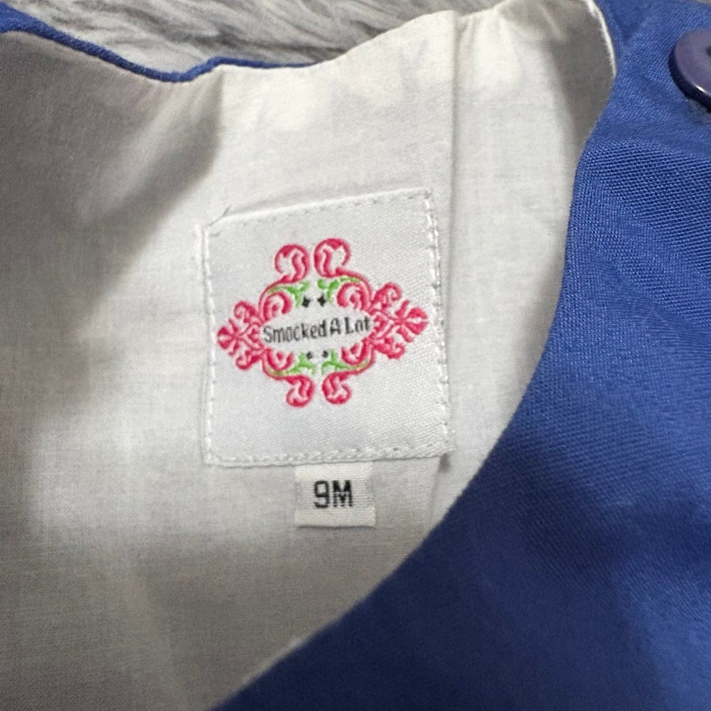 Smocked‎ A Lot Boutique Longall Nativity Scene Embroidered Baby 9 Months Unisex - Picture 3 of 3